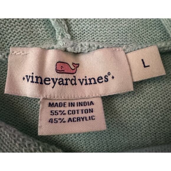 Vineyard Vines Cotton Hoodie Teal Spellout Logo Womens Size L - Picture 4 of 7